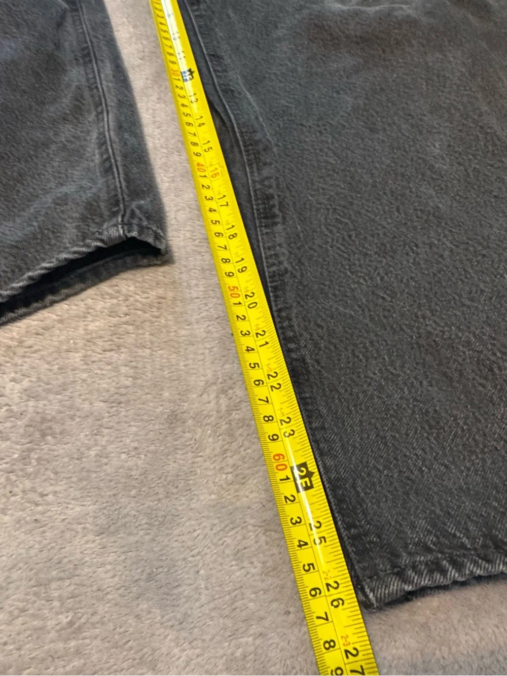 Empyre Jeans Mens 34 Black Gray Acid Wash Baggy Skate Denim Pants Y2K